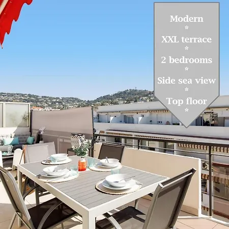 아파트 Xxl 2 Beds With Xxl Terrace Next To Martinez 칸느